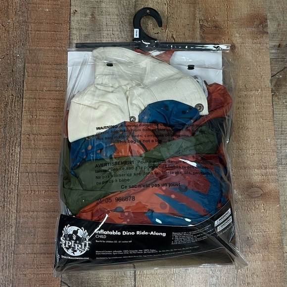 NEW Spirit Inflatable Dino Ride-Along Kids One Size Costume Dinosaur - Picture 2 of 5